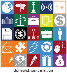 Set of 25 business related icons. Collection. Amazing desing. Vector Illustration.