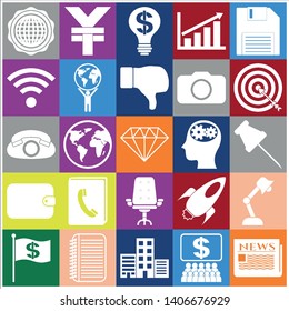 Set of 25 business related icons. Collection. Amazing desing. Vector Illustration.