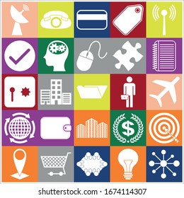 Set of 25 business related icons. Collection. Amazing desing. Vector Illustration.