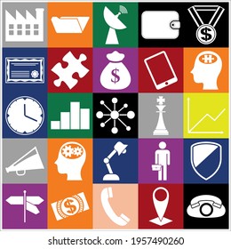 Set of 25 Business related icons. Detailed design. 