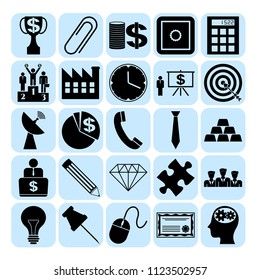 Set of 25 business symbols of icons. Collection. Amazing desing. Vector Illustration.