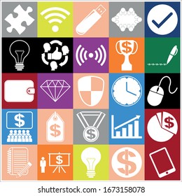 Set of 25 business symbols of icons. Collection. Amazing desing. Vector Illustration.