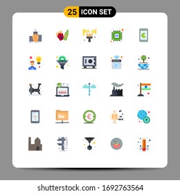 Set of 25 Commercial Flat Colors pack for buy; smart; brush; future; chip Editable Vector Design Elements