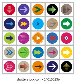 Set of 25 different highly detailed vector arrows. Easy to edit.