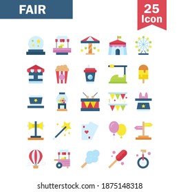 Set of 25 fair icons.