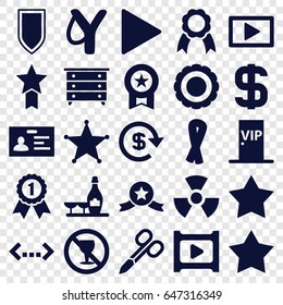 Set of 25 filled icons such as nightstand, manicure scissors, ribbon, star
