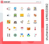 Set of 25 Modern UI Icons Symbols Signs for design; bucket; chef; route; system Editable Vector Design Elements