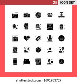 Set of 25 Modern UI Icons Symbols Signs for construction; gossip; vintage camera; chat; universe Editable Vector Design Elements