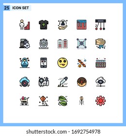Set of 25 Modern UI Icons Symbols Signs for midi; hardware; energy; controller; plant Editable Vector Design Elements