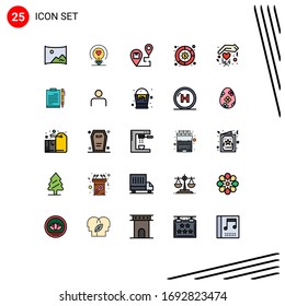 Set of 25 Modern UI Icons Symbols Signs for gift; management; delivery; graph; shipping Editable Vector Design Elements