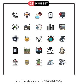 Set of 25 Modern UI Icons Symbols Signs for hosting; crash; plus; samsung; mobile Editable Vector Design Elements