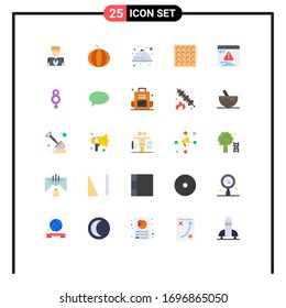 Set of 25 Modern UI Icons Symbols Signs for symbol; error; meal; web; waffle Editable Vector Design Elements