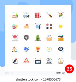 Set of 25 Modern UI Icons Symbols Signs for chart; repair; dissucation; tool; screw Editable Vector Design Elements