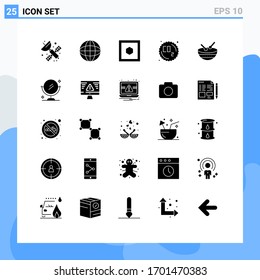Set of 25 Modern UI Icons Symbols Signs for parade; instrument; shape; drum; pollution Editable Vector Design Elements