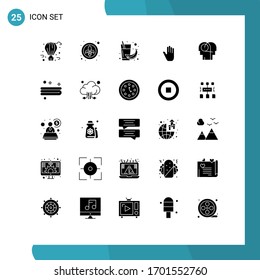 Set of 25 Modern UI Icons Symbols Signs for better; hand; banana; gestures; juice Editable Vector Design Elements