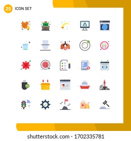 Set of 25 Modern UI Icons Symbols Signs for webpage; seo; right arrow; security; information Editable Vector Design Elements