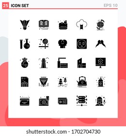 Set of 25 Modern UI Icons Symbols Signs for prize; game; online learning; badges; lotus Editable Vector Design Elements