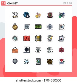 Set of 25 Modern UI Icons Symbols Signs for search; map; couple; location; valentine Editable Vector Design Elements