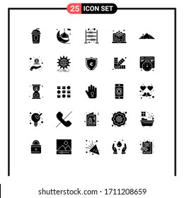 Set of 25 Modern UI Icons Symbols Signs for landscape; science; abacus; learn; computer Editable Vector Design Elements