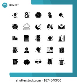 Set of 25 Modern UI Icons Symbols Signs for racket; technology; close; interface; toch Editable Vector Design Elements