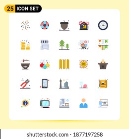 Set of 25 Modern UI Icons Symbols Signs for cash; education; oak nut; alarm; real Editable Vector Design Elements