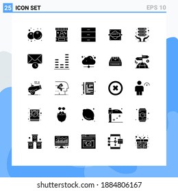 Set of 25 Modern UI Icons Symbols Signs for kitchen; pin; marketing; rolling; furniture Editable Vector Design Elements