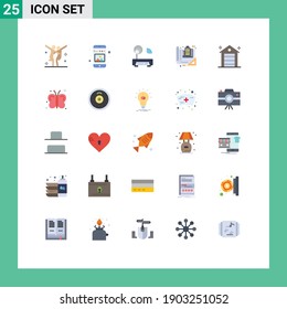 Set of 25 Modern UI Icons Symbols Signs for drawing; blueprint; picture; blue; technology Editable Vector Design Elements
