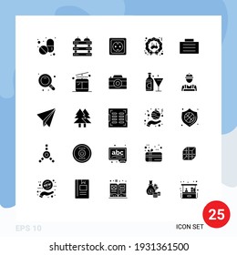 Conjunto de 25 símbolos de símbolos de iconos modernos de la interfaz de usuario para la temporada; coraje; eléctrico; decoración; elementos de diseño de vectores editables de socket
