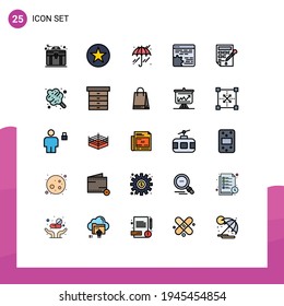 Set of 25 Modern UI Icons Symbols Signs for bucket; setting; star; cog; api Editable Vector Design Elements