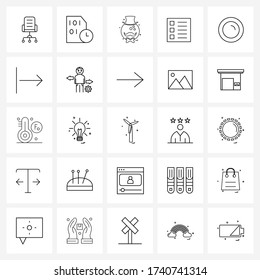 Set of 25 UI Icons and symbols for furniture; points; bowling; paragraph; bullets Vector Illustration