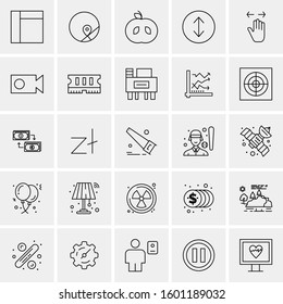 Set of 25 Universal Business Icons Vector