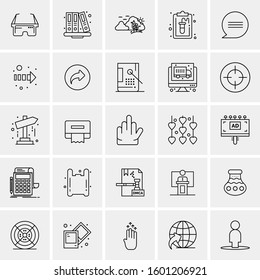 Set of 25 Universal Business Icons Vector