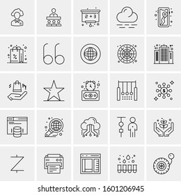 Set of 25 Universal Business Icons Vector