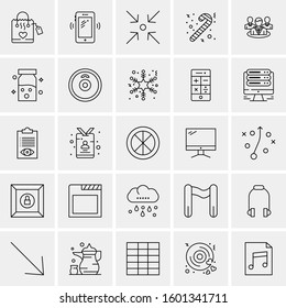Set of 25 Universal Business Icons Vector