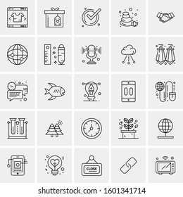 Set of 25 Universal Business Icons Vector