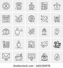 Set of 25 Universal Business Icons Vector