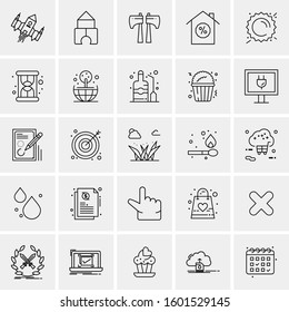 Set of 25 Universal Business Icons Vector