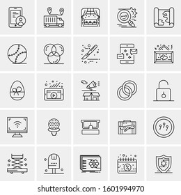 Set of 25 Universal Business Icons Vector