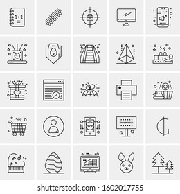Set of 25 Universal Business Icons Vector