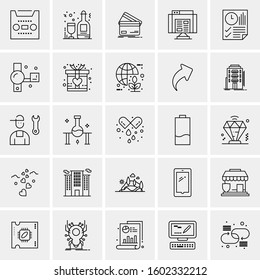 Set of 25 Universal Business Icons Vector