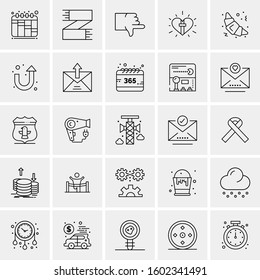 Set of 25 Universal Business Icons Vector