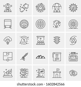 Set of 25 Universal Business Icons Vector