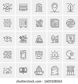Set of 25 Universal Business Icons Vector