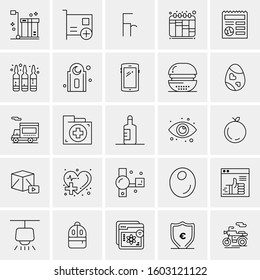 Set of 25 Universal Business Icons Vector
