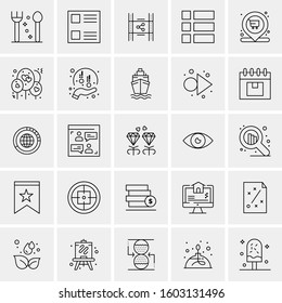 Set of 25 Universal Business Icons Vector