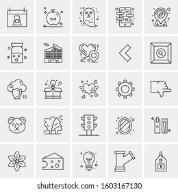 Set of 25 Universal Business Icons Vector