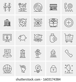 Set of 25 Universal Business Icons Vector