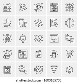 Set of 25 Universal Business Icons Vector