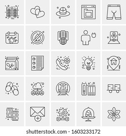 Set of 25 Universal Business Icons Vector