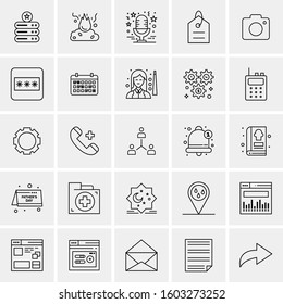 Set of 25 Universal Business Icons Vector